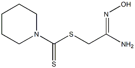 1-Piperidinecarbodithioic acid 2-amino-2-(hydroxyimino)ethyl ester Struktur