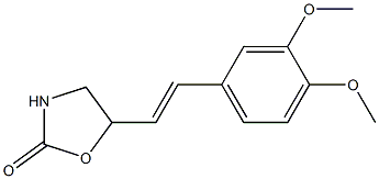 5-[(E)-2-(3,4-Dimethoxyphenyl)vinyl]oxazolidin-2-one Struktur