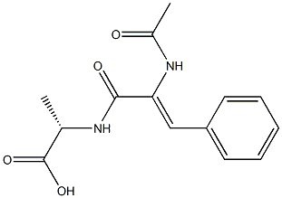 (2S)-2-[(Z)-2-Acetylamino-3-phenylpropenoylamino]propionic acid Struktur