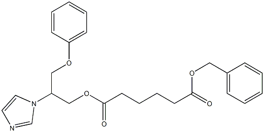 Adipic acid 1-benzyl 6-[2-(1H-imidazol-1-yl)-2-phenoxymethylethyl] ester Struktur