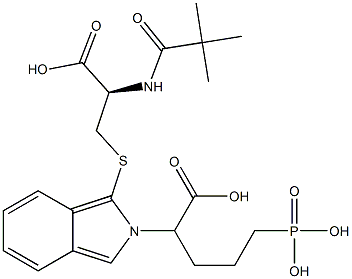 S-[2-(4-Phosphono-1-carboxybutyl)-2H-isoindol-1-yl]-N-pivaloyl-L-cysteine Struktur