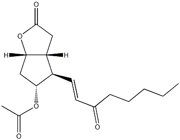 (1S,5R,6R,7R)-7-Acetyloxy-6-[(E)-3-oxo-1-octenyl]-2-oxabicyclo[3.3.0]octan-3-one Struktur