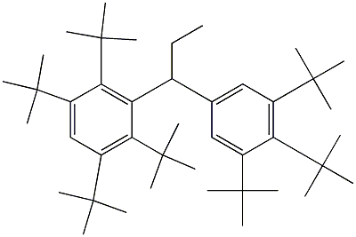 1-(2,3,5,6-Tetra-tert-butylphenyl)-1-(3,4,5-tri-tert-butylphenyl)propane Struktur