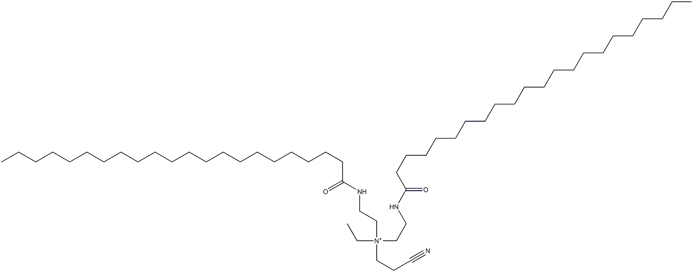 2-Cyano-N-ethyl-N,N-bis[2-[(1-oxodocosyl)amino]ethyl]ethanaminium Struktur