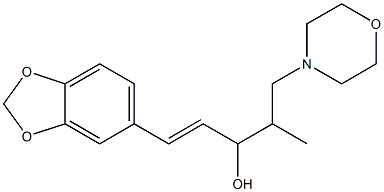 1-(3,4-Methylenedioxyphenyl)-4-methyl-5-morpholino-1-penten-3-ol Struktur