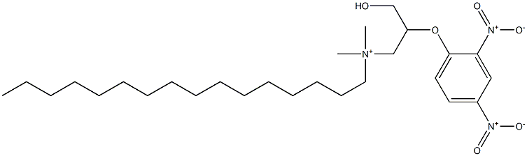 Dimethylhexadecyl[3-hydroxy-2-(2,4-dinitrophenoxy)propyl]aminium Struktur