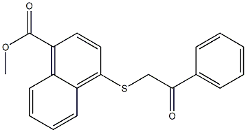 4-[Phenacylthio]-1-naphthoic acid methyl ester Struktur