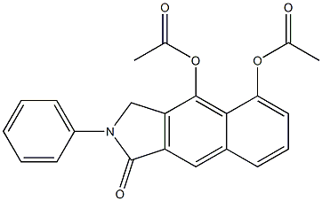 2,3-Dihydro-2-phenyl-4,5-diacetoxy-1H-benz[f]isoindol-1-one Struktur