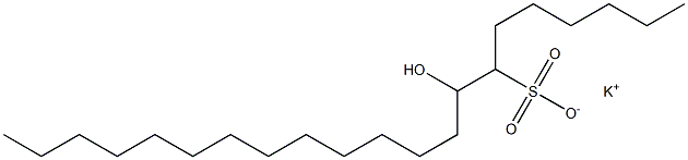 8-Hydroxyhenicosane-7-sulfonic acid potassium salt Struktur