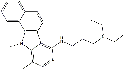 7-(3-Diethylaminopropylamino)-10,11-dimethyl-11H-benzo[g]pyrido[4,3-b]indole Struktur