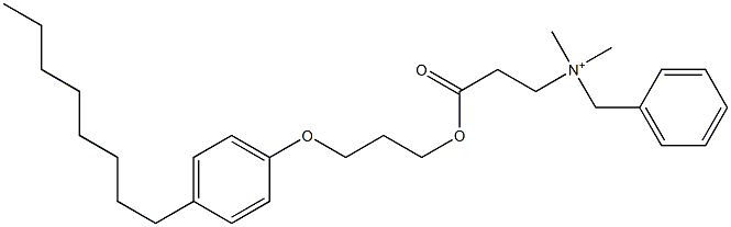 N,N-Dimethyl-N-benzyl-N-[2-[[3-(4-octylphenyloxy)propyl]oxycarbonyl]ethyl]aminium Struktur