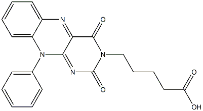 5-[(2,3,4,10-Tetrahydro-2,4-dioxo-10-phenylbenzo[g]pteridin)-3-yl]valeric acid Struktur