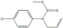 N-(4-Chlorophenyl)-N-(2-propenyl)dithiocarbamic acid methyl ester Struktur