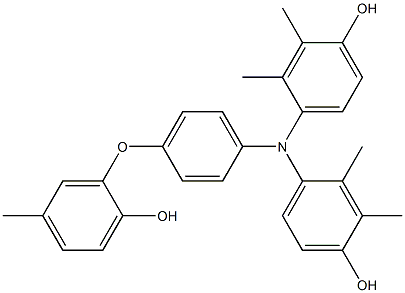 N,N-Bis(4-hydroxy-2,3-dimethylphenyl)-4-(2-hydroxy-5-methylphenoxy)benzenamine Struktur