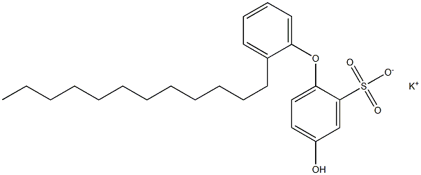 4-ヒドロキシ-2'-ドデシル[オキシビスベンゼン]-2-スルホン酸カリウム 化學(xué)構(gòu)造式