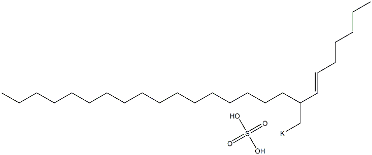 Sulfuric acid 2-(1-heptenyl)nonadecyl=potassium ester salt Struktur