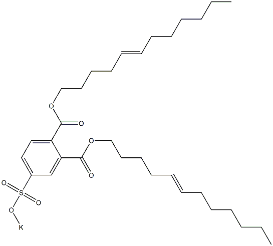 4-(Potassiosulfo)phthalic acid di(5-dodecenyl) ester Struktur