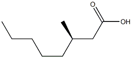 [R,(+)]-3-Methyloctanoic acid Struktur