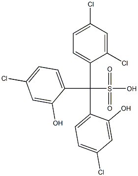 (2,4-Dichlorophenyl)bis(4-chloro-2-hydroxyphenyl)methanesulfonic acid Struktur