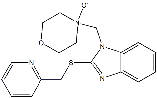 4-[[2-[(2-Pyridinyl)methylthio]-1H-benzimidazol-1-yl]methyl]morpholinium-4-olate Struktur