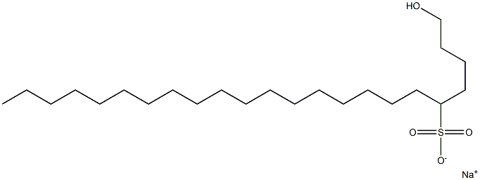 1-Hydroxytricosane-5-sulfonic acid sodium salt Struktur