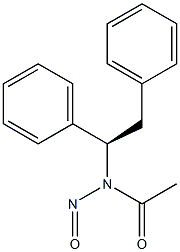 (+)-N-[(R)-1,2-Diphenylethyl]-N-nitrosoacetamide Struktur