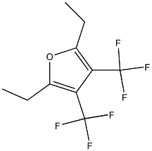 2,5-Diethyl-3,4-bis(trifluoromethyl)furan Struktur