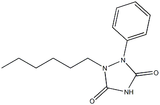 1-Hexyl-2-phenyl-1,2,4-triazolidine-3,5-dione Struktur