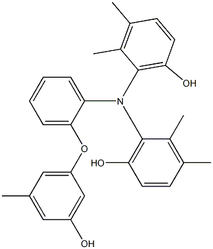 N,N-Bis(6-hydroxy-2,3-dimethylphenyl)-2-(3-hydroxy-5-methylphenoxy)benzenamine Struktur