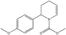 2-(4-Methoxyphenyl)-1,2,3,4-tetrahydropyridine-1-carboxylic acid methyl ester Struktur