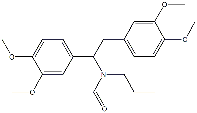 N-[1,2-Bis(3,4-dimethoxyphenyl)ethyl]-N-propylformamide Struktur