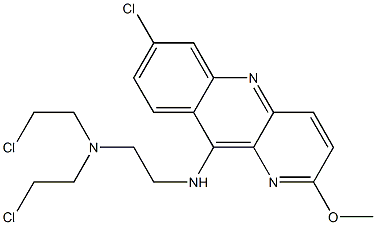 N,N-Bis(2-chloroethyl)-N'-(7-chloro-2-methoxybenzo[b]-1,5-naphthyridin-10-yl)-1,2-ethanediamine Struktur