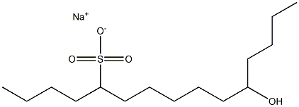 11-Hydroxypentadecane-5-sulfonic acid sodium salt Struktur