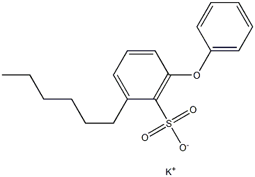 2-Hexyl-6-phenoxybenzenesulfonic acid potassium salt Struktur