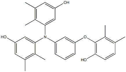 N,N-Bis(5-hydroxy-2,3-dimethylphenyl)-3-(6-hydroxy-2,3-dimethylphenoxy)benzenamine Struktur