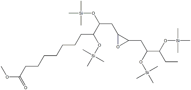 11-[3-[2,3-Bis(trimethylsiloxy)pentyl]oxiran-2-yl]-9,10-bis(trimethylsiloxy)undecanoic acid methyl ester Struktur