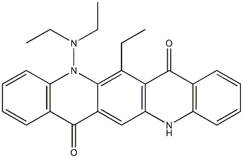 5-(Diethylamino)-6-ethyl-5,12-dihydroquino[2,3-b]acridine-7,14-dione Struktur