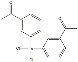 Bis(3-acetylphenyl)dichlorotellurium(IV) Struktur