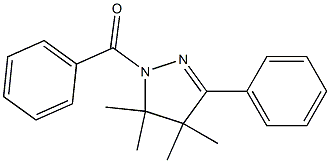 4,5-Dihydro-4,4,5,5-tetramethyl-3-phenyl-1-benzoyl-1H-pyrazole Struktur