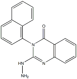 2-Hydrazino-3-(1-naphtyl)quinazolin-4(3H)-one Struktur