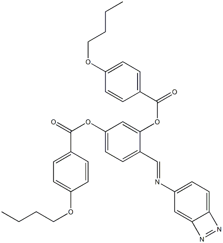 Bis[4-butoxybenzoic acid]4-[(azobenzen-4-yl)iminomethyl]-1,3-phenylene ester Struktur