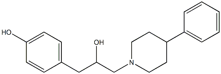 1-(4-Hydroxyphenyl)-3-(4-phenyl-1-piperidinyl)-2-propanol Struktur