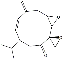 (3R)-6-(1-Methylethyl)-9-methylene-11,12-epoxy-1-oxaspiro[2.9]dodec-7-en-4-one Struktur