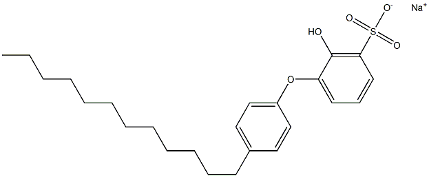 2-Hydroxy-4'-dodecyl[oxybisbenzene]-3-sulfonic acid sodium salt Struktur