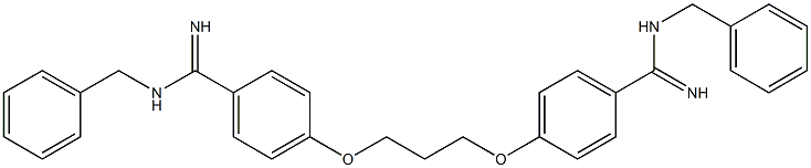 4,4'-(Propane-1,3-diylbisoxy)bis(N1-benzylbenzamidine) Struktur