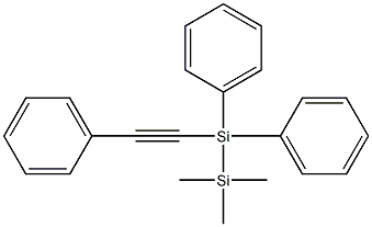 1-(Phenylethynyl)-1,1-diphenyl-2,2,2-trimethyldisilane Struktur