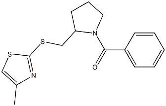 1-Benzoyl-2-[[(4-methylthiazol-2-yl)thio]methyl]pyrrolidine Struktur