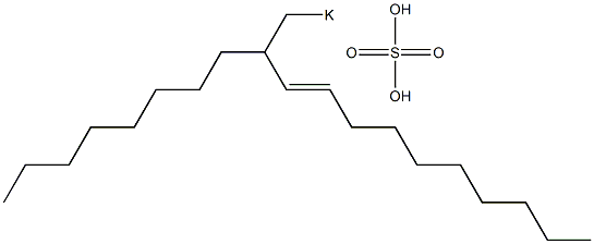 Sulfuric acid 2-octyl-3-dodecenyl=potassium ester salt Struktur