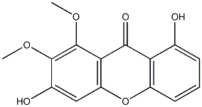 1,6-Dihydroxy-7,8-dimethoxy-9H-xanthene-9-one Struktur