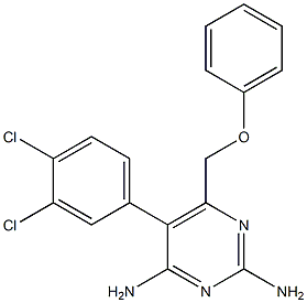 5-(3,4-Dichlorophenyl)-6-(phenoxymethyl)pyrimidine-2,4-diamine Struktur